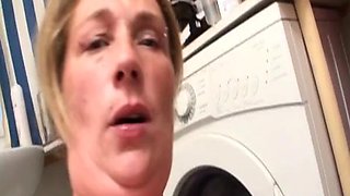 An ugly French housewife gets fucked in the bathroom