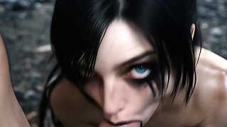Busty Goth Rough Pounding On Icy Beach (AI)