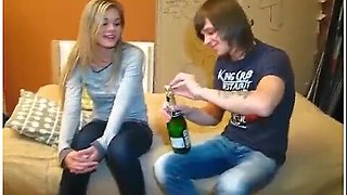 Drunk blondie gets laid