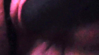 Muscular woman with big grunts with lust and dirty after waking up