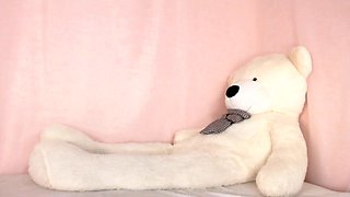 Amateur young teen solo masturbation on her livingroom