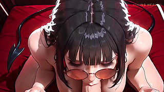 ATKINS HEAVEN - Succubus Eagerly Sucks Your Cock Until She Gets Covered In Cum