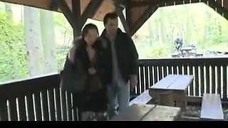 Outdoor pissing and blowjob