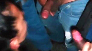 My Wife and Strangers Public Blowbang, Gangbang, Bukkake, and Anal Creampie at an Adult Theater