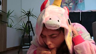 Scarlett Taylor moaning on the bed in homemade pov doggy style