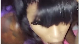 Hot Ebony Babe Deep Throating Dick In Car With Tons Of Spit