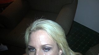 Magdalenas ride in the bathroom Anal Blonde Blowjob Cumshot
