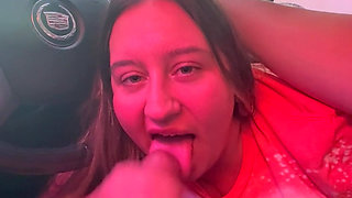 Car wash took too long so I sucked his cock till he finished