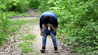 Wiping with a leaf