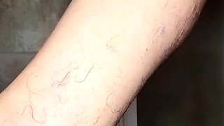 Flexible foot fetish masturbating with feet and hands