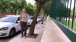Amateur blonde beauty public sex