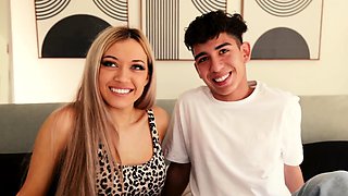 Blonde teen blowjob and fuck