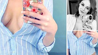 Beautiful ass tattooed redhead shows ass