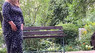 Amateur MILF Pissing On Mother In Law's Big Ass In Pantyhose Outdoor Fetish