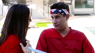 Family Strokes - Lucky Guy Fucks Stepmom and Stepsis During