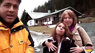 Wild Threesome with Two Hot Chicks