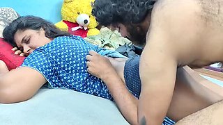 Indian Wife Hot Nighty Fuck with Husband - Pussy Licking & Doggy Style Sex Part 5