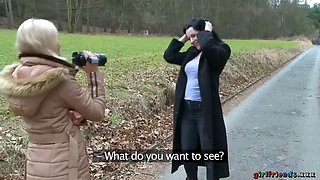 Big Tits goth Pussy Eating blonda in empty mansion - gfs xxx