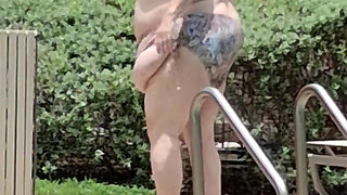 Summer Has Arrived! Time for the First Visit to the Pool Sexy Big Nurse Vicki Style!