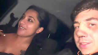 My Busty Wife Gets Horny in the Car and Gives Me a Blowjob While I'm Driving - Yasmina Khan
