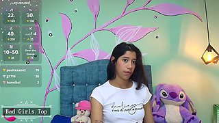 Very petite skinny booty webcam long hair teen show