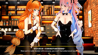 Wuthering Waves - Sigrika and Denia Naughty Club Party Fuck - 3D Hentai Animations