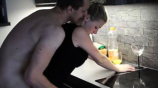 Kitchen Counter Quickie - Listen to My Orgasm