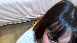 POV: Caught My Step-cousin in Lingerie and Couldn't Help Cumming in Her Mouth