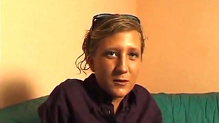 Shy girl Maria in  her first casting