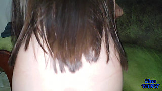 My stepsister teaching me while we watch TV new 2