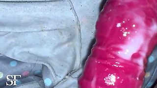 SofiasExxx Plays with New Toy from Fan - Pussy Cums Hard in Homemade Solo Masturbation