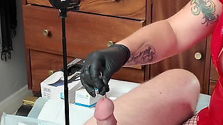 Urethral Sounding of Sex Slaves Cock Part 2