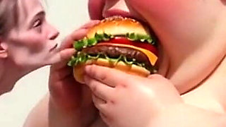Intense Feeding Session - SSBBW Humiliates and Fattens Thin Girl
