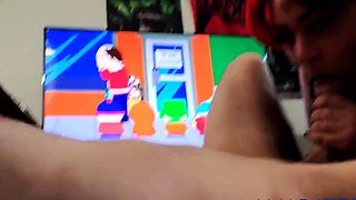 Thick Ebony Sucks Big White Cock - ellejazz23