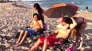 Teen after school and older men gangbang Beach Bait And Swit