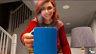 Curvy Wife Cheats on Christmas Day with Big Black Cock - Hot MILF Blowjob & Hardcore Sex