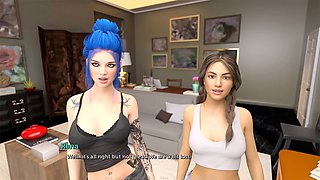 Steamy acting lessons with Rena and Megan in the world of Milf Town