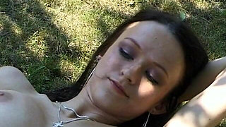 Jana Strips and Masturbates in the Garden