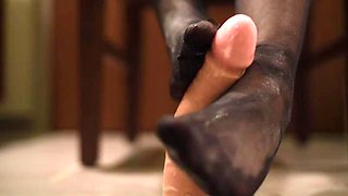 POV Footjob: Solo, Fetish  Pantyhose Porn