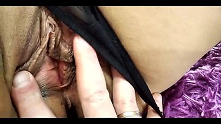 Hard Massage of Both Holes, Furious Rubbing of the Clitoris and Just Fucking Close up! My Mature Wife Is My Submissive Slut!