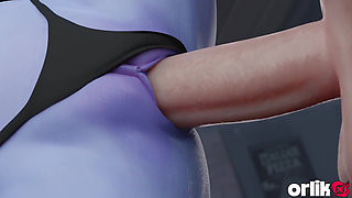 Widowmaker's Pizza Maker Shift Gone Wild - Big Dick 3D Overwatch