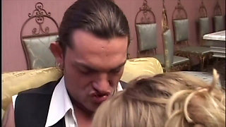 First She Dances for Them Then She Gets Fucked in a DP by Her Husband and His Friend